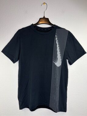 MENS NIKE DRI-FIT BLACK SHORT SLEEVE T-SHIRT